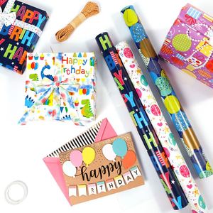 High Quality Disposable Coated 80g Birthday Art <b>Paper</b> 43*300cm Custom Luxury Gift Wrapping Packaging - Product Image 5