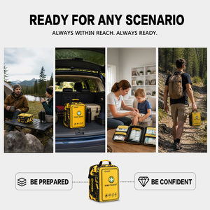 BUNKER INDUST Trousse de premiers soins de 520 pièces pour le camping en plein air, survie, trousse <span class=keywords><strong>médicale</strong></span> IFAK, sac d'urgence en polyester 1000D, bande réfléchissante - Product Image 4