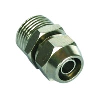 Raccord en T à union nickelé plaqué laiton STNC SP15 04, raccord rapide à enfoncer, adaptateur rapide pour raccords pneumatiques