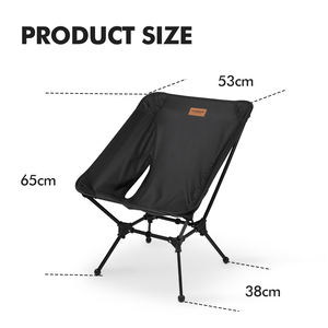 كرسي KingGear محمول في الهواء الطلق ، كرسي القمر خفيف للغاية قابل للطي من الألومنيوم للتخييم ، حقائب الظهر - Product Image 5