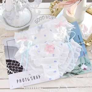 Ropa interior de algodón transpirable con lazo japonés lindo y estampado floral, de tiro bajo y alta elasticidad, talla grande, ODM, para parejas, Half-awake <span class=keywords><strong>Mary</strong></span> - Product Image 3