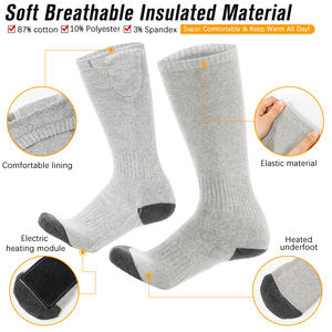 <span class=keywords><strong>Chaussettes</strong></span> chauffantes électriques USB rechargeables 100% coton, <span class=keywords><strong>les</strong></span> <span class=keywords><strong>plus</strong></span> vendues en 2022, pour l'hiver, <span class=keywords><strong>chaussettes</strong></span> chauffantes pour le pays - Product Image 3