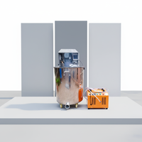 Machine à mousser le béton portable TEBAK, cuve de mélange verticale en acier inoxydable, production de béton moussant