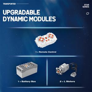 Reobrix 1758 Piezas, Kit de Construcción de Transportador Espacial RC <span class=keywords><strong>Star</strong></span> Revenge, Modelo de Vehículo Espacial de 8 Ruedas con Control por Aplicación y Piezas Móviles - Product Image 3