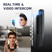 Cerradura Inteligente para el Hogar UIELOCK QA70 con Reconocimiento Facial 3D, Huella Dactilar, para Puerta de Madera y Aluminio, Acceso Remoto por WIFI Tuya, Datos en la Nube, para Apartamentos y Oficinas