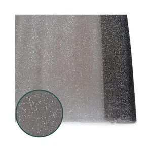 China Lieferant Eigenen Design Injection Glitter Polyester Atmungsaktive Mesh Stoff für Lagerung Tasche