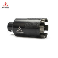 Foret diamanté 50 mm M14/5/8-11 pour granit et marbre, outil de perçage à brasage sous vide à sec, scie cloche pour pierre de granit