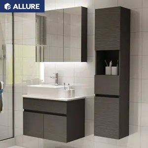 Adornus wall mounted makeup cheap salon mdf mirror apartment bathroom vanity set factories in thailand