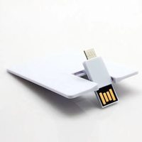 Memoria USB con Forma de Tarjeta Tipo-C + USB-A USB 2.0 16GB 32GB 64GB Memoria Portátil para Teléfono, Laptop y Tablet