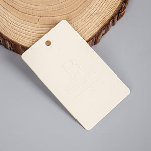 Moda Offwhite 3D en relieve Hang Tag Swing String Special Art Paper Etiqueta reciclada <span class=keywords><strong>para</strong></span> bolsos Prendas de vestir Zapatos - Product Image 3