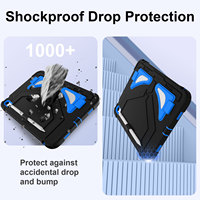 Étui de protection robuste pour iPad A16 11e génération 2025 et iPad 10e génération 10,9 2022 avec double support et sangle d'épaule en silicone + PC, OEM ODM
