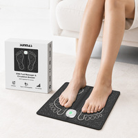 Tapis de massage des pieds OEM EMS, type C, rechargeable, stimulateur électrique des pieds, 6 modes, 19 niveaux d'intensité, télécommande sans fil
