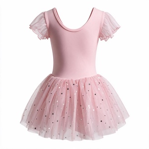 Vestido de Ballet de Algodón para Niñas, con Mangas con Volantes, Cintura Elástica y Lentejuelas de Estrella, para Actuaciones en Escenario - Product Image 4