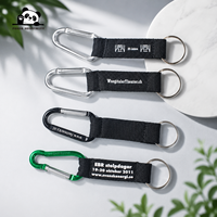 Dragonne courte personnalisée en polyester imprimé avec mousqueton en alliage de zinc pour promotion