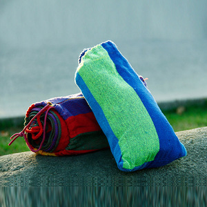 Portable Outdoor Hammock Rainbow <b>Garden</b> Sports Home Travel Camping <b>Swing</b> Canvas Stripe Hammock - Product Image 6