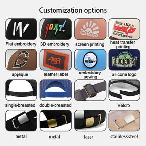 定制刺绣标志复古100% 棉6面板棒球帽男士休闲装水洗棉布仿旧爸爸帽子 - Product Image 5