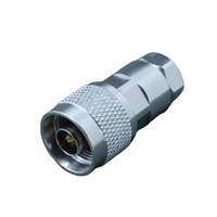 Abrazadera de enchufe macho tipo N de 50ohm Conector coaxial RF Cable alimentador de espuma de 1/4 "(chapado en oro interno)