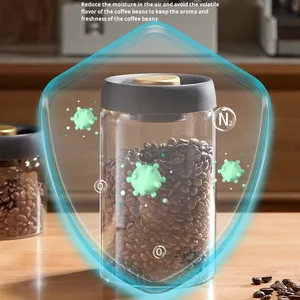 Recipiente Hermético para Granos de Café con Sellado al Vacío y Tapa con Marcador de Fecha para Café y Té Frescos - Product Image 4