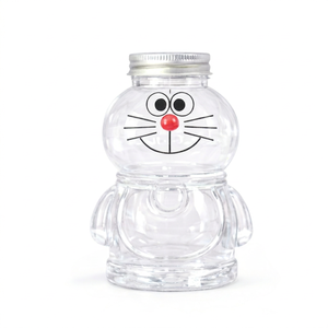 Linda Botella de Plástico PET de 400 ml con Diseño de Dibujos Animados y Tapa de Aluminio para el Mercado Asiático, Envase para Bebidas, Jugos, Té y Otras Bebidas - Product Image 1