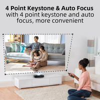 Yinzam H2 Mini 1080P Native UST Triple Laser Video Projector, 4K MAX High Lumens MEMC 3D Android GTV Home Cinema Video Projector