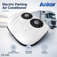 Aire Acondicionado de Estacionamiento de Techo con Batería DC/AC 12V, Unidad de 12V/24V para Furgonetas, Camiones, Coches y Autocaravanas