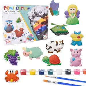 Kids Coloring Toys Early Education Plaster Painting Dolls Creative Color Painting Parent-child Hand-painted Diy Production