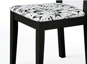 Sedia da Pranzo D5165 <span class=keywords><strong>in</strong></span> <span class=keywords><strong>Legno</strong></span> Massello Ecologico e Impermeabile, Design Moderno (Bianco e Nero) - Product Image 5