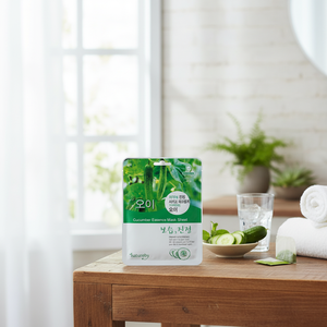 NATUREBY 23g Pack de feuilles de voyage pour le visage Produit hydratant pour les soins à domicile pour le visage et le cou infusé de concombre fabriqué en Corée CEJ - Product Image 3