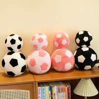 Peluche de football de simulation, poupée pour enfants, ballon de football rond, coussin moelleux, poupée à attraper, cadeau de vacances pour garçon