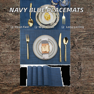Nuovi <span class=keywords><strong>Tovagliette</strong></span> Americane Blu Navy 2026 Facili da Pulire e Lavabili per Tavolo da Pranzo - Product Image 2