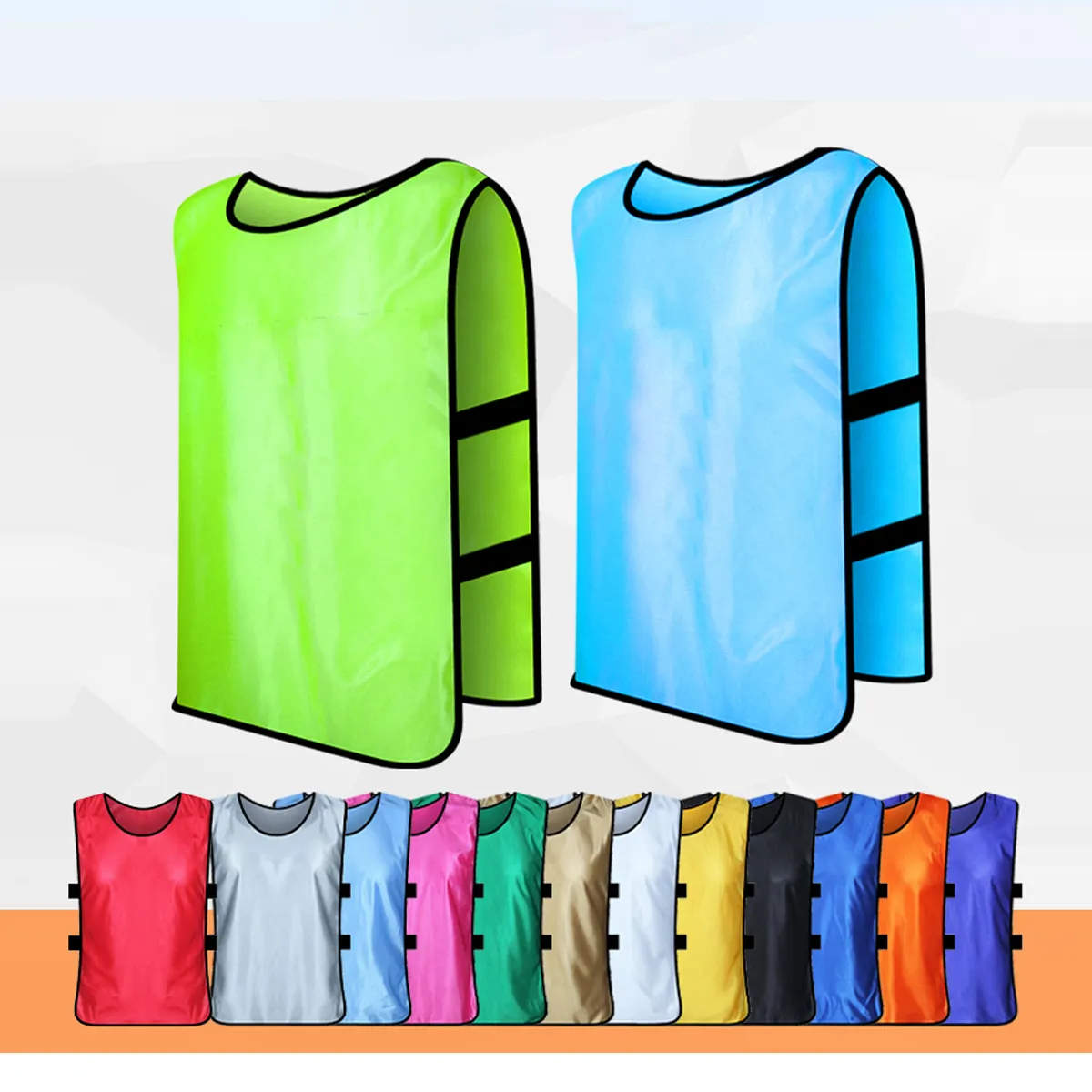 wholesale numbered training reversable football sports for soccer bibs