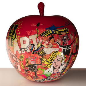 Offre Spéciale usine De Fiber de Verre Décorative Moderne Fruits Peinture En Fiber De Verre sculpture de <span class=keywords><strong>Pomme</strong></span> - Product Image 2