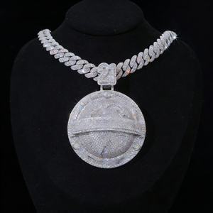 Collier Hip Hop pour Homme, Pendentif Personnalisé Lettre ou Chiffre, en Argent Sterling 925, Diamant Moissanite VVS, avec Initiale, Nom ou Logo - Product Image 5