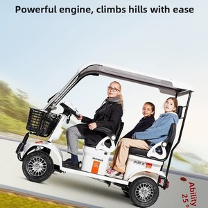 รถบัสขนาดเล็ก E6 ยานยนต์ไฟฟ้าสี่ล้อ สกู๊ตเตอร์เคลื่อนที่สำหรับผู้สูงอายุ รถลาดตระเวน รถรับส่งผู้สูงอายุ รับส่งเด็ก แบตเตอรี่ลิเธียม - Product Image 2