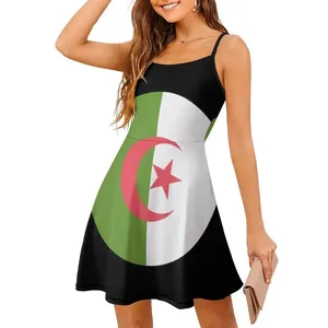 Vestido sexy para mulheres com bandeira da Argélia, vestido personalizado de baixo preço, elegantes, ideal para mulheres