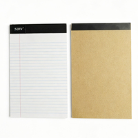 Bloc-notes ligné personnalisé 5x8 format légal, relié en haut, 200x127mm, pour l'école, le bureau, vente en gros
