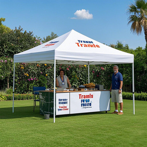Lều quảng cáo ngoài trời bằng nhôm 10x10, in logo tùy chỉnh, dùng cho triển lãm, sự kiện, mái che, lều bật nhanh, dùng cho hội chợ thương mại - Product Image 1
