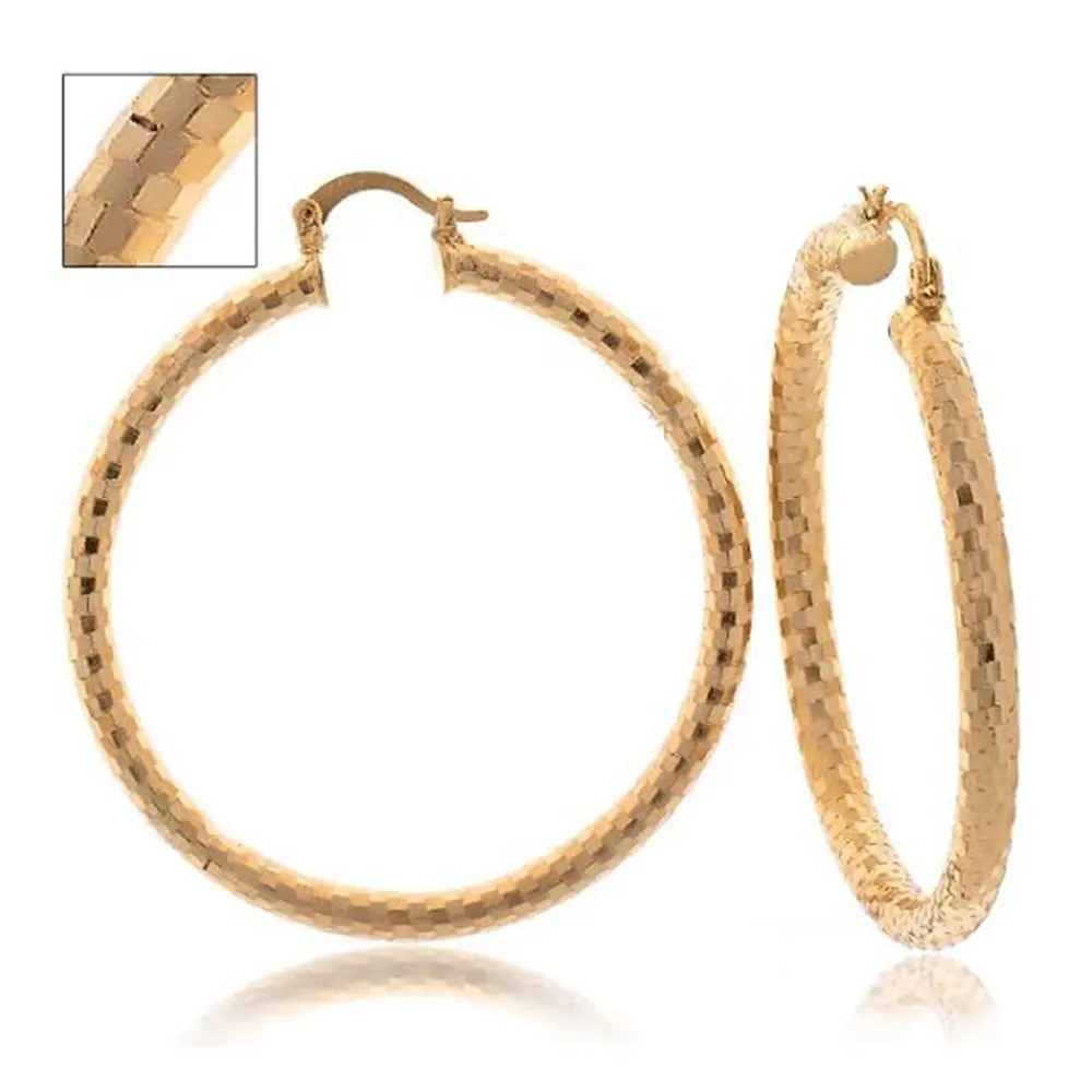 Big Circle Twisted Round Hoop Earrings For Women/Girls