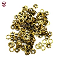 Œillet métallique en laiton et acier inoxydable 8*15mm, couleurs variées, prix de gros abordable