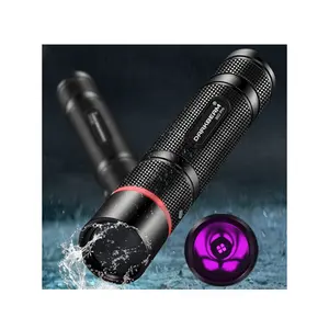 365nm 5W 18650 Rechargeable UV Flashlight New Material Aero-grade aluminium alloy UV Flashlight