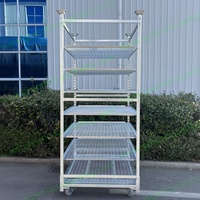 Chariot de culture multi-étagères pour champignons, galvanisé à chaud, plateforme roulante pour serres, idéal pour pépinières et fermes