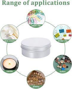 Empty Storage <b>Container</b> Bottle <b>Aluminum</b> Cosmetic Jars 5g 10g 15g 20g 30g 60g Silver Black Gold Metal <b>Aluminum</b> Tin for Saffron - Product Image 2