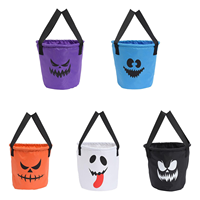 Sac à bonbons d'Halloween lumineux LED haut de gamme, panier de rangement lumineux personnalisé pour bonbons d'Halloween, cadeau pour enfants