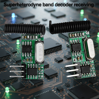 Module de réception superhétérodyne 315/433 MHz à décodage automatique, code d'apprentissage, certifié CE, distance de contrôle de 50 à 100 m pour la maison