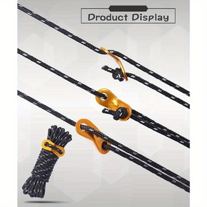 Tensor de Cuerda para Lona de Camping Zj-Pj004, Hilo Reflectante de Poliéster de Alta Resistencia, Accesorio para Tiendas de Campaña al Aire Libre - Product Image 4