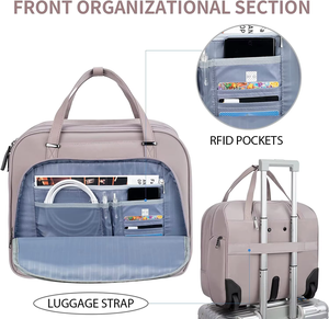 Maletín de negocios rodante para la noche repelente al agua, bolsas para ordenador portátil, maletín rodante personalizado de gran capacidad para <span class=keywords><strong>mujer</strong></span> <span class=keywords><strong>con</strong></span> <span class=keywords><strong>ruedas</strong></span> - Product Image 5