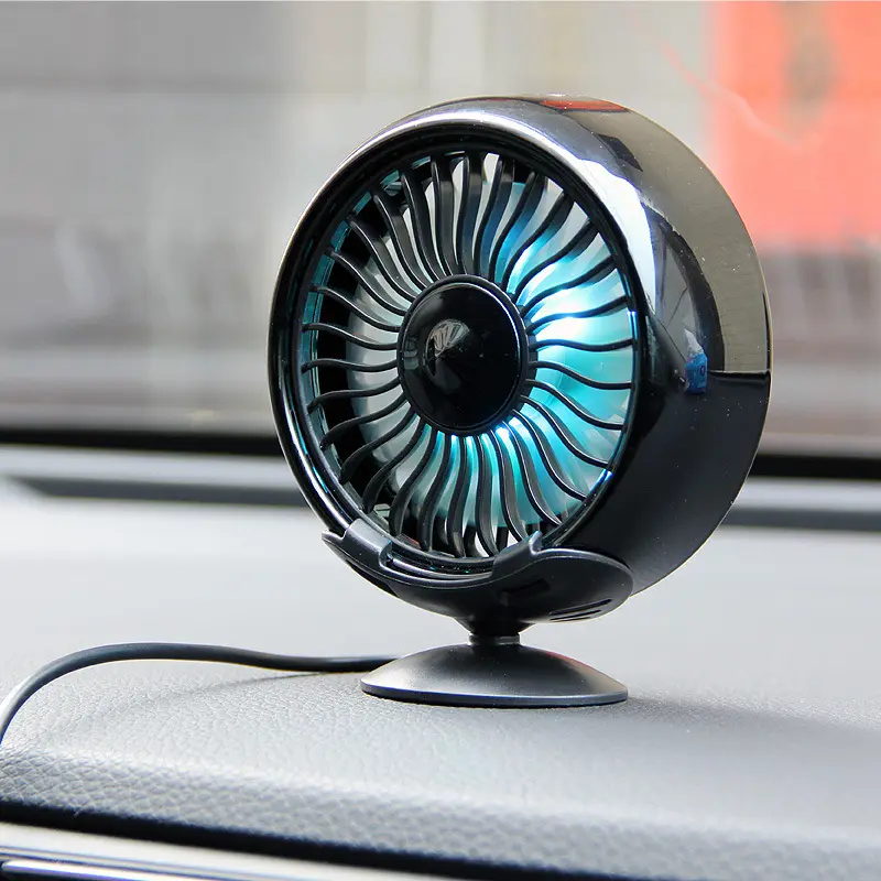 Mini Auto Draagbare Air Cool Air Vent Auto Fans Voertuig New Cool Car Gadgets Accessoires Met Sfeer Led Licht Auto fans