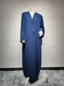 Último frente abierto Kimono estilo árabe Dubai musulmán Abaya turco Abaya para la venta Kaftan Abayas Luxe vestido musulmán
