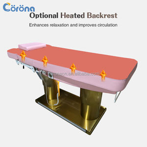 Chaise esthétique inclinable réglable personnalisée de haute qualité en forme de s lit de cils de salon électrique rose - Product Image 6