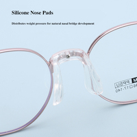 Monturas de Gafas Metálicas para Niños, Aro Completo, Duraderas, de Alta Calidad, de Silicona, con Bloqueo de Luz Azul, Aptas para Lentes Graduadas